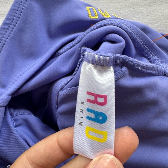 RAD Purple Zip-Front Swimsuit size S - Picture 4 of 4